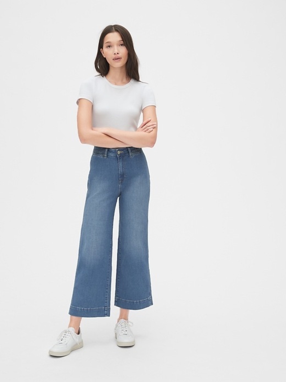 Gap High Rise Wide Leg Crop Jeans